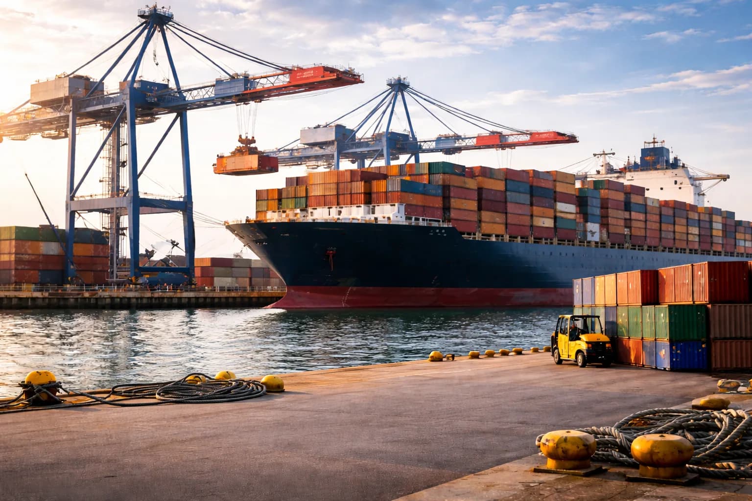 Sea freight – port containers